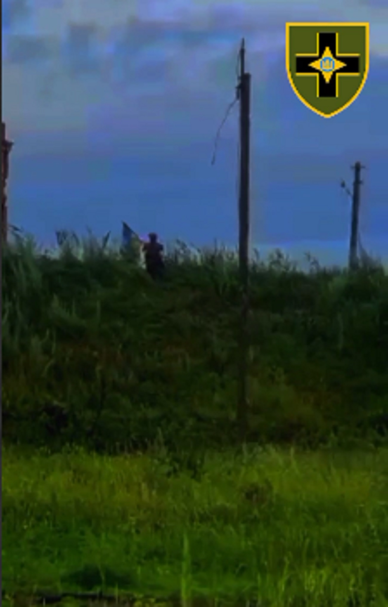 Український прапор Курдюмівської балки. Скріншот відео